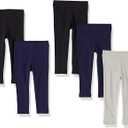 Amazon Essentials Girls and Toddlers' Leggings, Multipacks, 6-7 Years