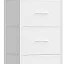 SONGMICS Dresser for Bedroom, Chest of Drawers, Steel, MDF, 4 NonWoven Fabric Drawers, Storage Organizer Unit, Closet, Entryway, Cloud White and Snow White, 11.8"D x 15.6"W x 37.5"H (4 Drawers) ULGS314W01S