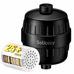 Next-Gen Shower Filter - SoliCozy Shower Water Filter, Water Softener Shower Head Filter, Reduces Dry Itchy Skin, Dandruff, Eczema, and Dramatically Improves The Condition of Your Skin, Hair and Nails