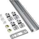 National Hardware N343-111 By-Passing Door Hardware Set, 48-Inches, Coated with WeatherGuard Protection, Galvanized