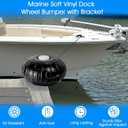 Dock Bumpers Wheel,Corner Mount Boat Dock Wheel Bumper,Dock Corner Bumper Wheel Fender for Docking Pontoon Boat,Marine-Grade,Inflatable 12",Smooth Rolling,with Heavy-Duty Hardware (Black)