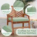 3 x Outdoor Chair Cushions Set of 6: Waterproof & Fade Resistant Seat Cushion for Patio Furniture - 18.5 x 16 x 2 Inch Chair Pads with Ties and Hidden Zipper - Patio Chair Cushion Replacement, Sage Green