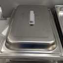 Alpha Living Pack of 4 Chafing Dish Full Set Stainless Steel Catering Chafer with Lids, Pans & Fuel Holders Buffet Food Warmers for Parties, Events & Weddings Alpine Gray Handles