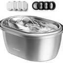 PETLIBRO Stainless Steel Cat Water Fountain, 101oz/3L Pet Water Fountain for Cats Inside, Food-Grade Dog Water Fountain, Automatic Cat Water Dispenser