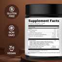 Instant Mushroom Powder 10:1 Cordyceps Mushroom Supplement with Reishi, Chaga & Shiitake Caffeine-Free Nighttime Drink with B6, B12, D + Probiotics Mushroom Cacao Organic Blend (No Sweetener)