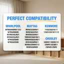 W10780045 Washer Suspension Rod Kit 26.7" Replacement Parts Washer for Whirlpool Amana Kenmore Fits NTW4516FW3 WTW4816FW2 RTW4516FW2 Replaces AP5971396 W10537442 W10622030