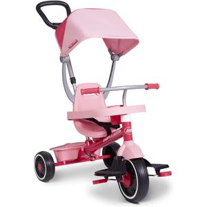 Radio Flyer Pedal & Push 4-in-1 Stroll 'N Trike, Pink Tricycle, Tricycle for Toddlers Age 1-5, Toddler Bike Pink Radio Flyer Pedal & Push 4-in-1 Stroll 'N Trike, Pink Tricycle, Tricycle for Toddlers Age 1-5, Toddler Bike Pink
