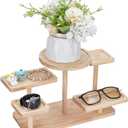 FINGERINSPIRE 5 Layer Wood Riser Stands Navajo White Tiered Display Rack Ladder Wood Display Stand Jewelry Stands Jewelry Organizer Holder for Jewelry Succulent Plants Home Decoration