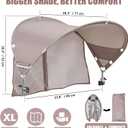 XL Universal Chair Canopy Umbrella, UPF 50+ Foldable Sun Shade Attachment with Adjustable Clamp, Fits Most Brands Beach, Camping, Lawn, Tanning, Zero Gravity, Lounge & Fishing Chairs