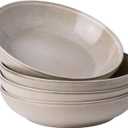 AmorArc 8.5'' Large Pasta Bowls, 36oz Ceramic Salad Serving Bowls Set of 4 for Kitchen, Wide Stoneware Bowls for Pasta,Salad,Fruit,Bread, Microwave Safe, Cappuccino