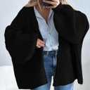 PRETTYGARDEN Womens Oversized Cardigan Sweaters 2026 Fall Long Lantern Sleeve Knit Open Front Lightweight Sweater (S)