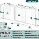 Fairy Baby 65.4"-68.1" Extra Wide Press Mounted Baby Gate Indoor for Kids Or Pets Walk Thru No Drill Long Dog Gates for The House Doorway Child Safety Gate