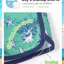 SURF CUZ Boys Swim Trunks Retro Toddler Boy Swimsuit Shorts Quick Dry Swimming Trunks Bathing Suit (2T, 02 Coral Starfish)