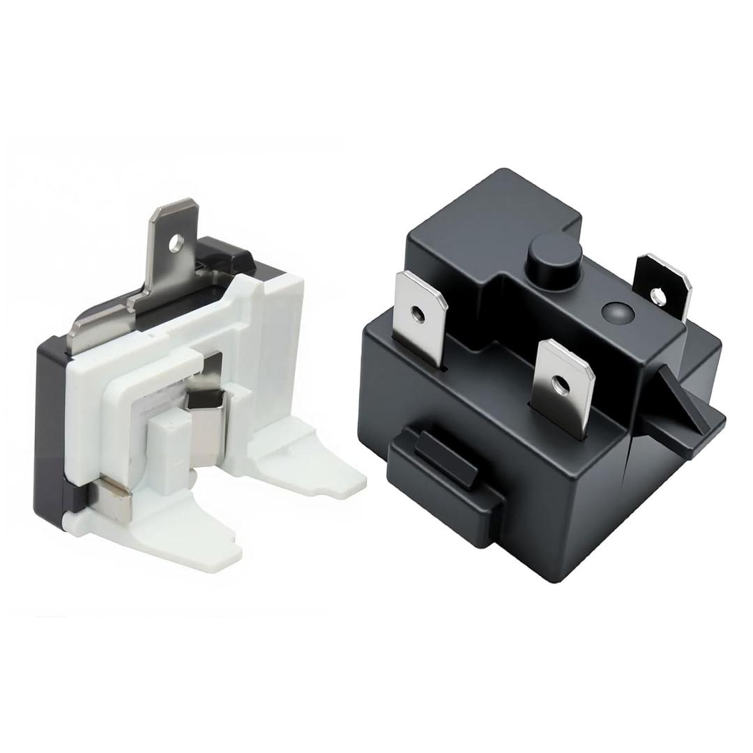 3Pins Refrigerator Freezer PTC Start Relay and Overload Protector Kit Compatible with Midea, LG, Magic Chef, Danby, Replace for QPE2-A4R7MD3