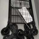 dbest Products Stair Climber Cruiser Cart Shopping Grocery Rolling Folding Laundry Basket on Wheels Foldable Utility Trolley Compact Lightweight Collapsible, Black