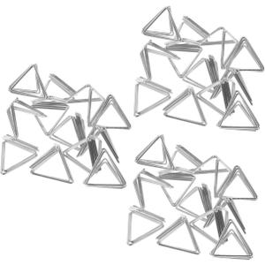 60pcs Sturdy Metal Triangle Memo Clip Holder Place Card Photo Display Clamp Business Card Holders Office Decor (2.4X2CMx3pcs, Silverx3pcs)
