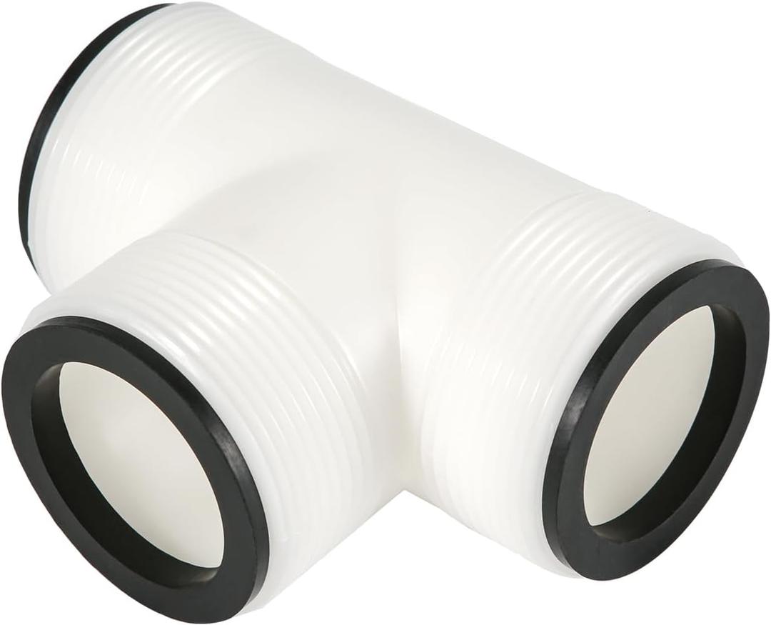 Pool Hose T Splitter, 1.5 Inch Pool Hose Connector Plunger Valve with 3 Gaskets T-Splitter Pool Accessories Hose Adapter Replacement Compatible with Intex Coleman Swimming Pump
