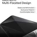 Aulumu A39 Geometric AirPods Pro 3 Case with Lock | Protective Cover with Nylon Buckle | Alloy Armour | Compatible with Apple AirPods Pro 3rd Generation Case (2025) - Black