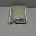 No Hook Shower Curtain and Snap in Liner Set Sage Green Tufted Chevron Striped Cloth Waterproof Washable Fabric Boho Bath Curtain with See Through Mesh Top Window for Bathroom Hotel 71" x 74"