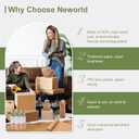 2 x Neworld Honeycomb Packing Paper,15" x 131' Eco Friendly Bubble Cushioning Wrap for Moving,Products & Gifts Wrapping Paper,Recyclable Cushioning Packing Material With 20 Fragile Sticker Labels