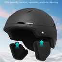 Ski Helmet for Women Men, Safety Certified Snowboard Helmet with Shockproof ABS Hard Shell for Adults & Youth, Large, Black