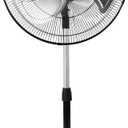 Xcity 20 inch Industrial Pedestal Oscillating Fan, 3-Speed, High Velocity Stand Fan, Max 3600 CFM, Adjustable Height & Tilt, Heavy Duty Metal Fans for Patio, Garage, Workshop,Warehouse, Black