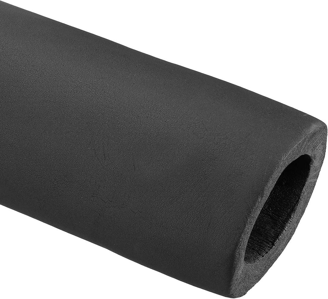 PATIKIL 74.8"L x 4-1/4"ID x 1.2"T Pipe Insulation Foam Tube, Water Pipe Insulation Tubing Heat Preservation for Plumbing Water AC Pipe Sprinkler Spigot, Black