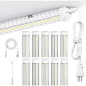 8ft Led Shop Light, Super Bright 100w 5000k 15000lm 8' Led Shop Lights 8ft, Linkable 96" 8 Foot Shop Light 8 Ft for Garage Warehouse Factory Barn Garage 10pack