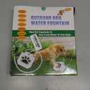 Outdoor Dog Water Fountain Step On - Upgrade Large Dog Sprinkler Drinking Water Dispenser Dog Paw Waterer Activated with Stainless Steel Braided Hose