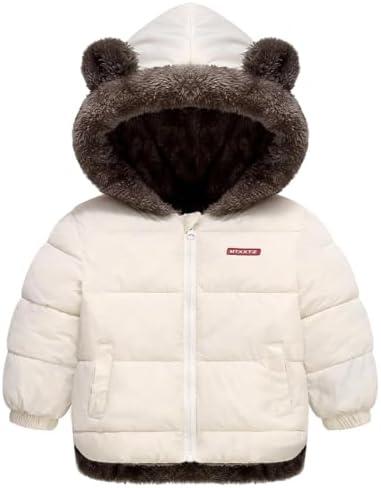 Fairy Baby Infant Baby Winter Coat Cute Teddy Bear Hooded Jacket Warm Fleece Outerwear Windproof Toddler Boys Girl 9-12M