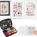 Embroidery Stitch Book Kit - Portable Embroidery Book with Multiple Sewing Tools & Instructional Tutorial, DIY Stitches for Beginners & Enthusiasts (1 Set)