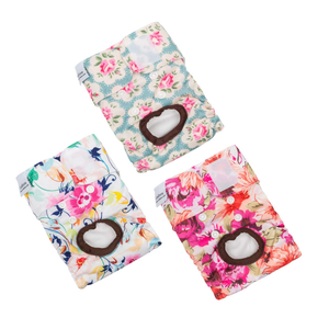 CuteBone Dog Diapers Female Washable Small Medium Large 3 Pack Reusable Doggie Diapers Puppy Period Pants for Doggy Heat Cycle Peeing D14S