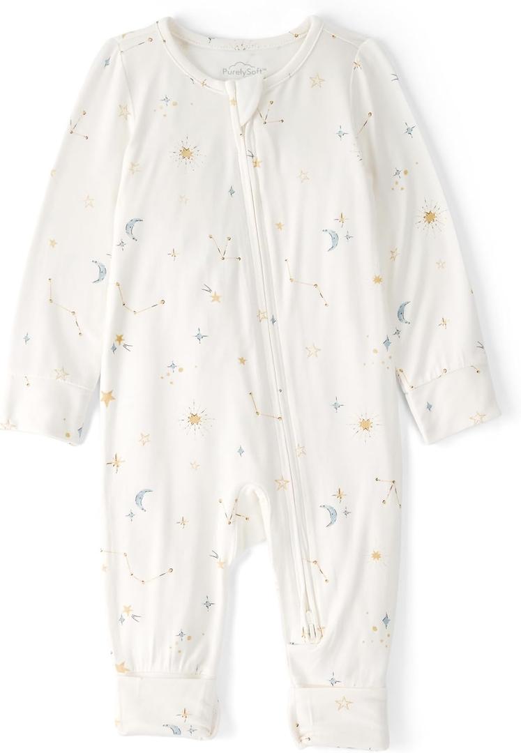Carter's Neutral PurelySoft Sleep and Play Pajamas, Constellation Print, 3M