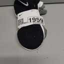 Nike Unisex Adult Everyday Cushioned Training Ankle Socks (3-Pack) | Mens and Womens (Black) 3Y-5Y