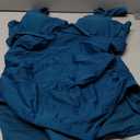 B2prity Women's Underwire One Piece Swimsuit Tummy Control Ruched Bathing Suit Criss Cross V Neck Swimwear Peacock Green XL