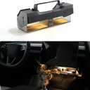 TPARTS Hidden Magnetic (Under Screen) Storage Box for Tesla Model 3 Highland 2024+/Model Y Juniper 2025+, Open-Close Design Console Organizer Dashboard Tissue Holder with Smart Warm White Light (Standard Plus with LED)