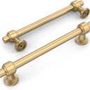 Amerdeco 10 Pack Champagne Bronze Cabinet Pulls 5 Inch(128mm) Hole Center Drawer Pulls Cabinet Hardware Kitchen Cabinet Handles for Bathroom Dresser Pulls ZH0069
