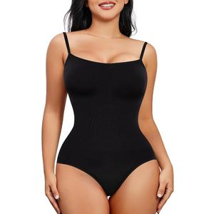 Shapewear Bodysuits for Women - Tummy Control Square Neck Bodysuit Seamless Full Body Shaper Going Out Top XL