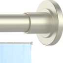CorkLatta Brushed Nickel Shower Curtain Rod 31 to 80 Inch,1 Inch Diameter Adjustable Spring Tension Stainless Steel Telescoping Rod,Easy Install,No Rust