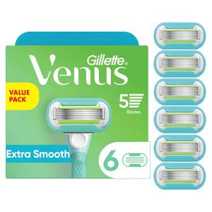Gillette Venus Extra Smooth Women's Razor Blade Refills, 6 Count, Designed for a Close, Smooth Shave