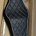 DREAMIZER Motorcycle 2 Up Driver Passenger Seat Compatible with Harley Sportster Iron XL883N XL1200N Forty Eight Seventy two Custom - BlackDiamond