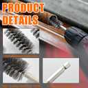 MAXAMN Wire Brush for Drill 18-Pack, Wire Brushes for Cleaning Rust Tube Automotive, Nylon, Brass, Stainless Steel Bristles Bore Brush with 1/4" Hex Shank and Tool Bag for Power Drill Impact Driver