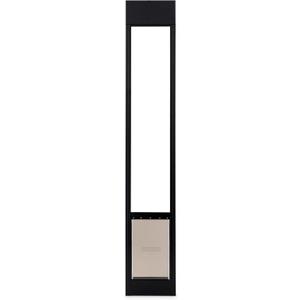 PetSafe 1-Piece Sliding Glass Pet Door for Dogs & Cats - Adjustable Height 75 7/8" to 81"- Large, Black, No-Cut DIY Install, Aluminum Patio Panel Insert, Great for Renters or Seasonal Installation