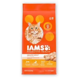 IAMS Proactive Health Hairball Care with Chicken Adult 1+ Years Premium Cat Food, 7 Pounds
