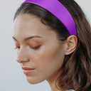 3 x TERSE Purple Headband for Women 2 inch Wide Thick Purple Head Bands for Women's Hair Non Slip Fashion Womens Headband Satin Cute Headbands for Girls