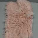 Ashler Faux Fur Area Rug - Fluffy Shaggy Sheepskin 2 x 3 Feet, Pink Fuzzy Machine Washable Shag - Nursery Decor Throw for Bedroom, Kids Room, Living Room, Pink 