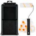 Bates- 4 Inch Paint Roller Kit, 8 pcs, Small Paint Roller Kit, 1x Plastic Paint Tray, 1x Roller Frame & 6X Microfiber Covers