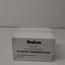 Festiva 200Pcs Gold Dessert Plates 6.3" with Forks 5"- Small Disposable Dessert/Cake/Appetizer Plates Plates- serve 100 guests include 100Plates 100Forks for Wedding Party&Thanksgiving&Christmas