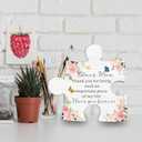 2 x Gifts for Bonus Mom from Daughter Son, Bonus Mom Puzzle Piece Gift, Mothers Day Gifts, Gifts for Mom, Stepmom Birthday Gifts, New Mom Gifts, Wood Plaque Sign Gift Ideas for Stepmother