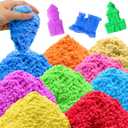 Play Sand for Kids,6.8lbs of 10 Colored Magic Sands,Colorful Sensory Sand Kit,Sand Art Kits for Boy Girl Kids,Party Gifts